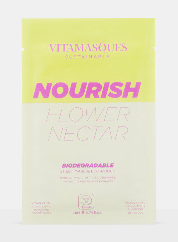 Vitamasques Nourish Flower Nectar Biodegradable Mask