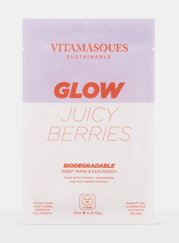Vitamasques Glow Juicy Beries Biodegradable Mask