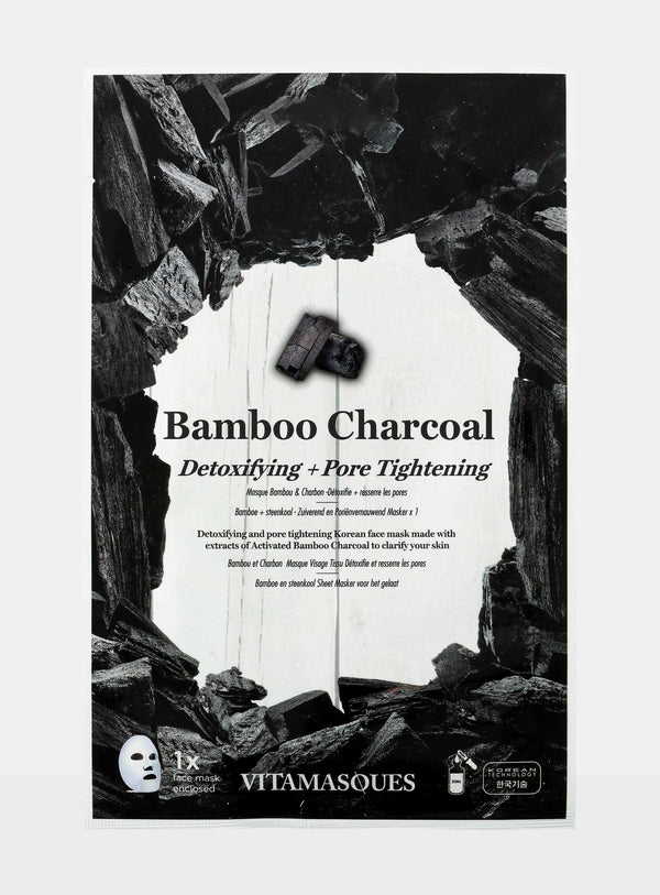 Bamboo Charcoal Sheet Face Mask | Vitamasques