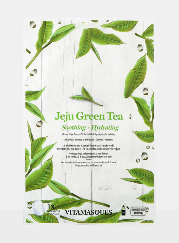 Jeju Green Tea Sheet Face Mask | Vitamasques